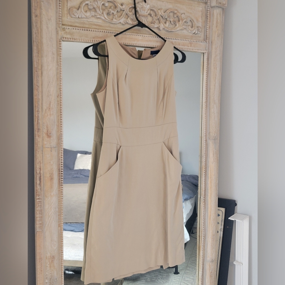 Chic Tan Sleeveless Dress